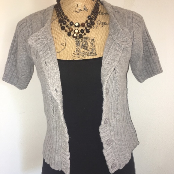 Wet Seal Cardigan Grey Sweater Gray - Picture 4 of 4